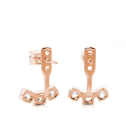 Zinken -Diamant -Ohrjacken Set Set