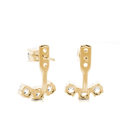 Yellow Gold Diamond Earrings
