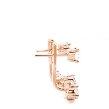 Zinken -Diamant -Ohrjacken Set Set