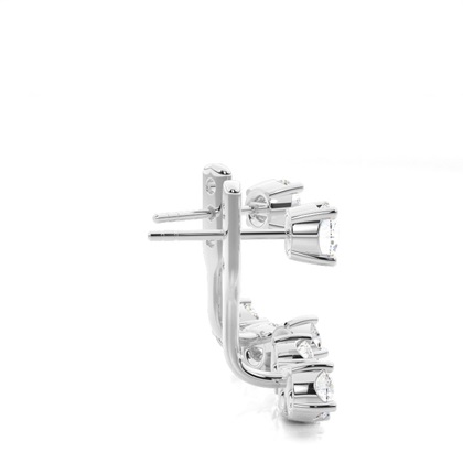 Zinken -Diamant -Ohrjacken Set Set