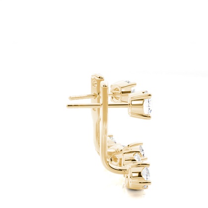 Zinken -Diamant -Ohrjacken Set Set