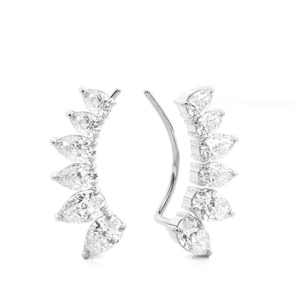 Prong Set Diamond Ear Climbers
