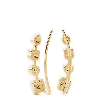 Yellow Gold Diamond Earrings