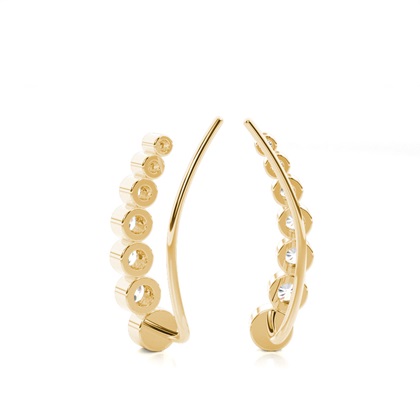 Yellow Gold Diamond Earrings