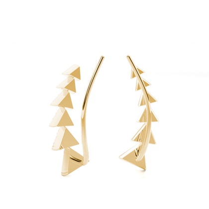 Yellow Gold Diamond Earrings