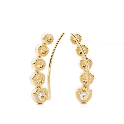 Yellow Gold Diamond Earrings