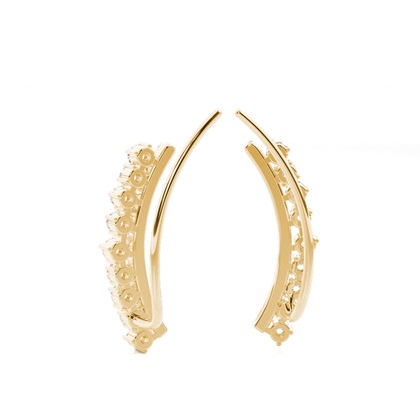 Yellow Gold Diamond Earrings