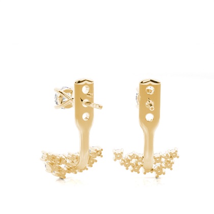 Yellow Gold Diamond Earrings