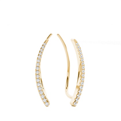 Yellow Gold Diamond Earrings