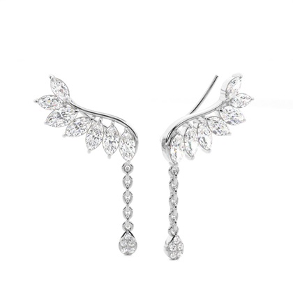 Prong Set Diamond Ear Climbers