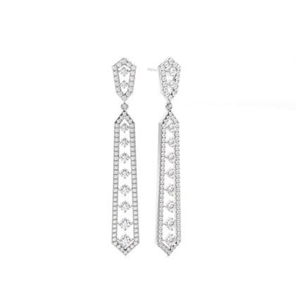 Prong Setting Round Diamond Designer Earrings