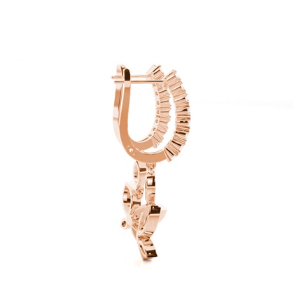 Designer-Ohrringe Mit Runden Diamanten In Krappenfassung