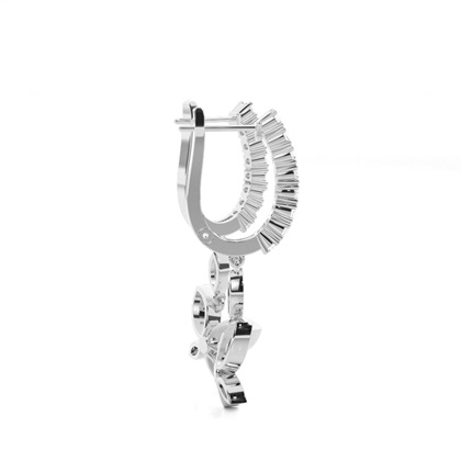 Designer-Ohrringe Mit Runden Diamanten In Krappenfassung