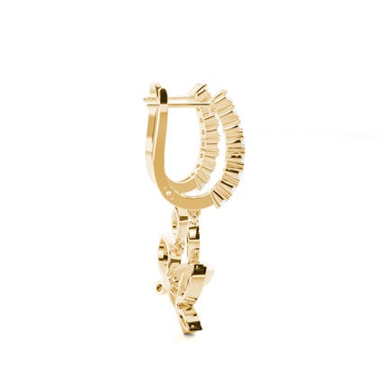 Designer-Ohrringe Mit Runden Diamanten In Krappenfassung