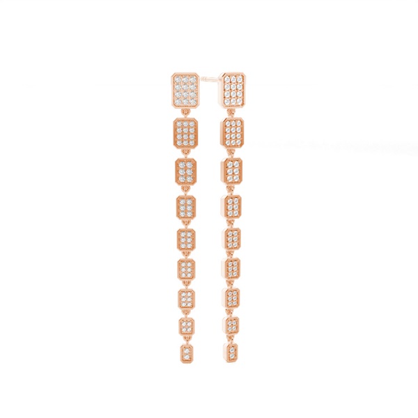 Prong Setting Round Diamond Designer Earrings