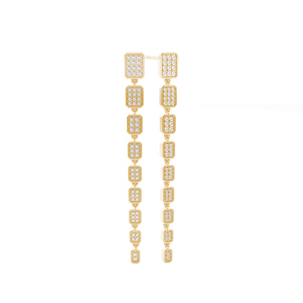 Prong Setting Round Diamond Designer Earrings