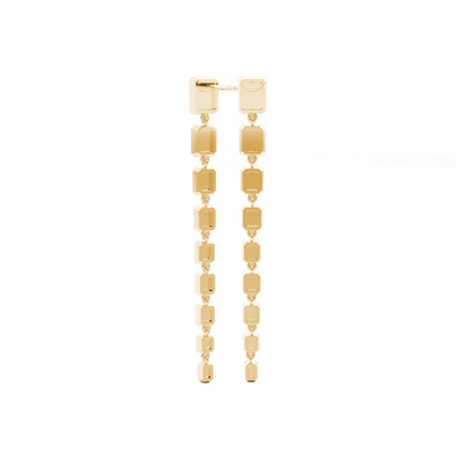 Aretes De Diseñador Con Diamantes Redondos Engarzados En Punta