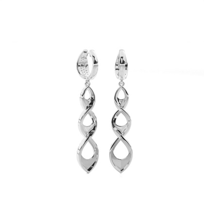 Prong Setting Round Diamond Designer Earrings