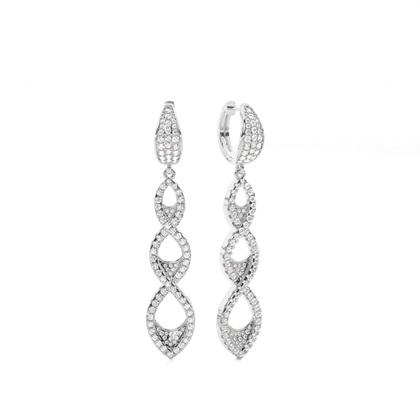Prong Setting Round Diamond Designer Earrings