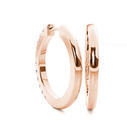 Rotgold Ohrringe Mit Diamanten