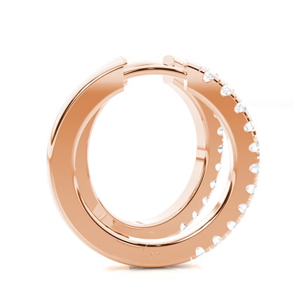 Split Krappenfassung Diamant-Creolen