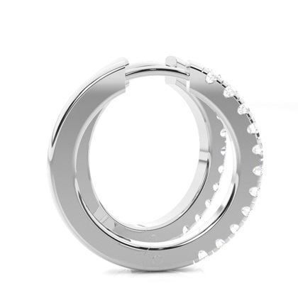 Split Krappenfassung Diamant-Creolen