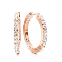 Split Prong Setting Diamond Hoop Earrings