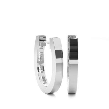 Split Krappenfassung Diamant-Creolen