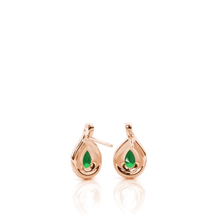 Prong Setting Pear Halo Earrings