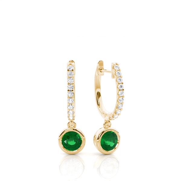 Prong Setting Round Hoop Earrings