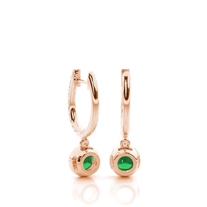 Prong Setting Round Hoop Earrings