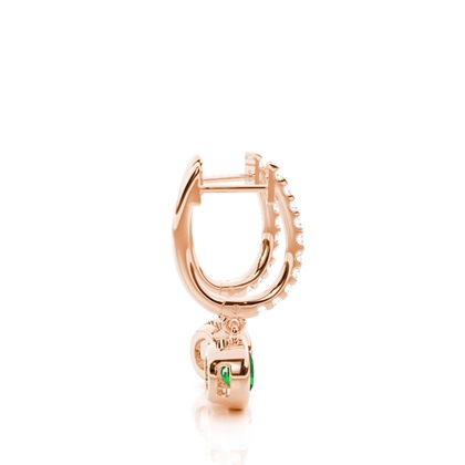 Prong Setting Round Hoop Earrings