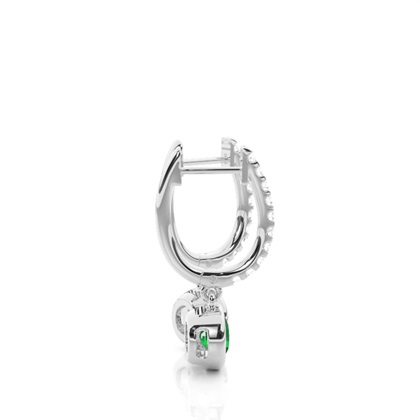 Prong Setting Round Hoop Earrings