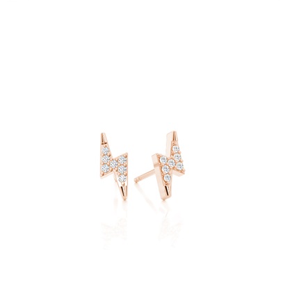 Rose Gold Diamond Stud Diamond Earrings