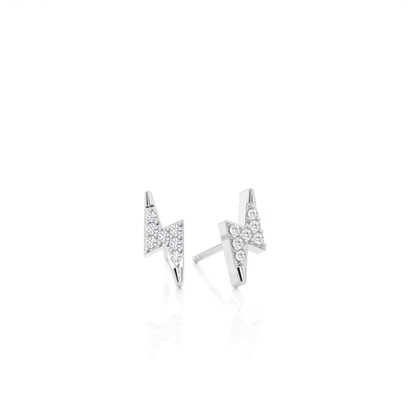 Thuder Bolt Diamond Dainty Stud Earring