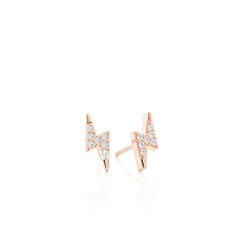 Thuder Bolt Diamond Dainty Stud Earring