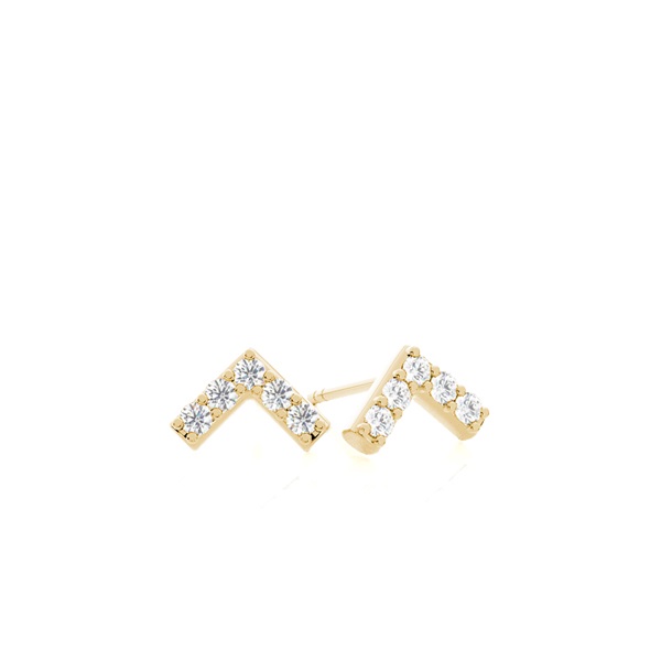 V' shape Diamond Dainty Stud Earring