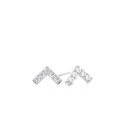V' shape Diamond Dainty Stud Earring