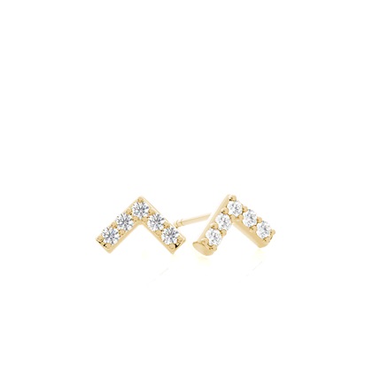 Yellow Gold Stud Diamond Earrings