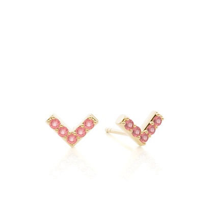 Yellow Gold Gemstone Diamond Earrings 