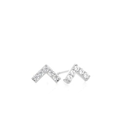 V' shape Diamond Dainty Stud Earring