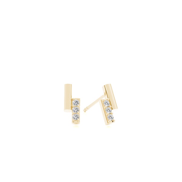 Prong Setting Dainty Stud Earring