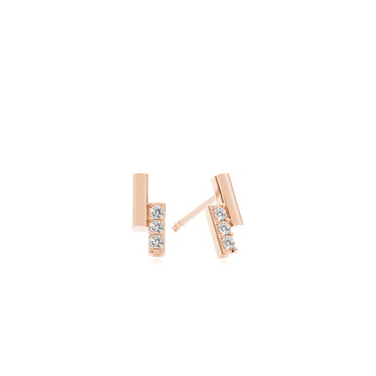 Rose Gold Diamond Earrings