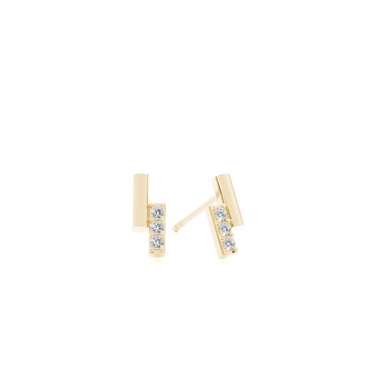 Yellow Gold Diamond Earrings