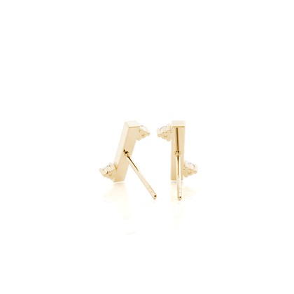 Yellow Gold Diamond Earrings