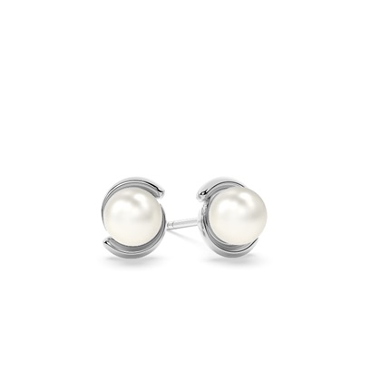 Classic swirl Pearl Stud Earring