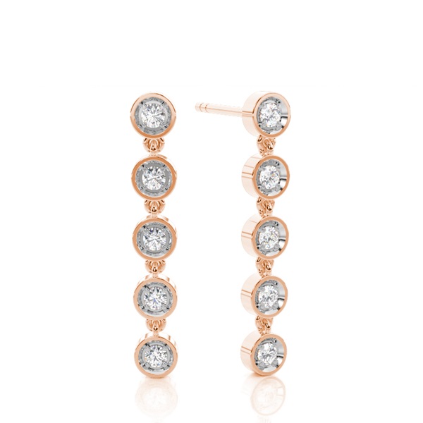 Jovial Diamond Disc Danggler Earring