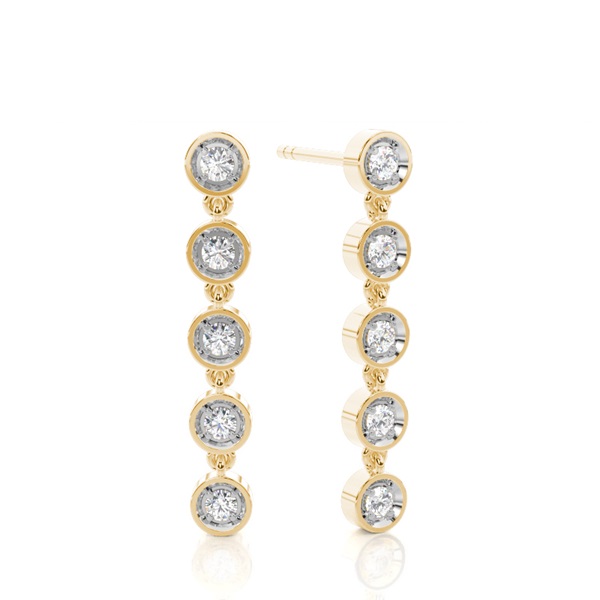 Jovial Diamond Disc Danggler Earring