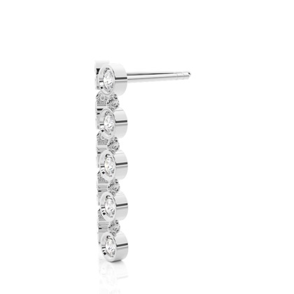 Silver Diamond Earrings