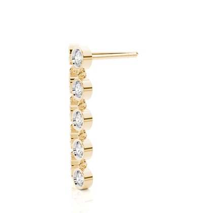 Yellow Gold Diamond Earrings